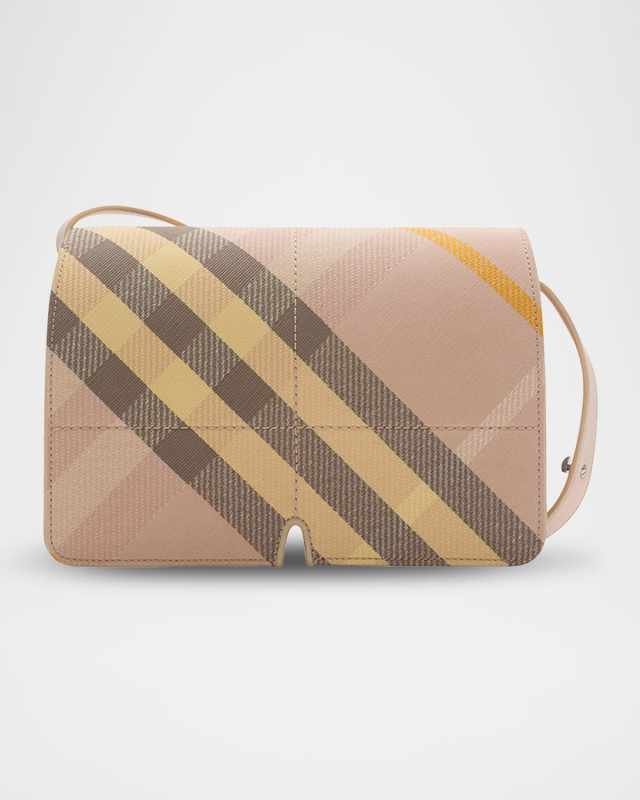 Snip Check Jacquard Flap Shoulder Bag